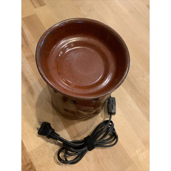 Boho Chic Full Size Scentsy Wax Warmer Bronze/ Brick Red Color Retired - Picture 4 of 10